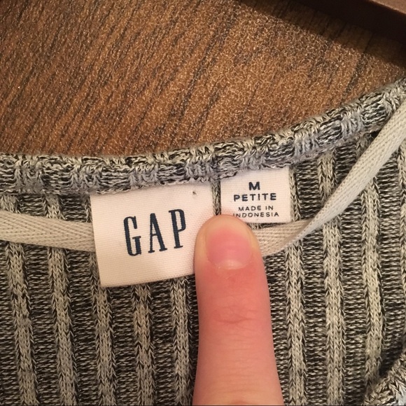 GAP Ribbed Fit & Flare Light Grey Dress Medium - Picture 4 of 8